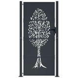 Port vidaxl 105x180 cm avec arbre conception en acier anthracite -colored