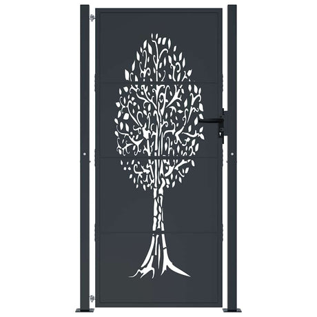 Port vidaxl 105x180 cm avec arbre conception en acier anthracite -colored