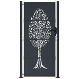 Port vidaxl 105x205 cm avec arbre conception en acier anthracite -colored