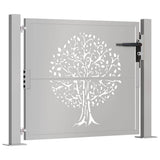 Vidaxl poort 105x80 cm conception d'arbre Cortenstaal