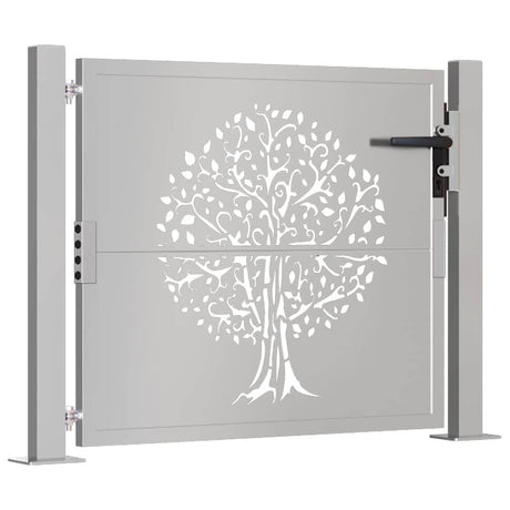 Vidaxl poort 105x80 cm conception d'arbre Cortenstaal