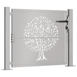 Vidaxl poort 105x105 cm conception d'arbre Cortenstaal