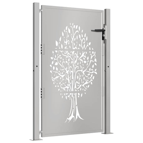 Vidaxl poort 105x130 cm Design d'arbre Cortenstaal