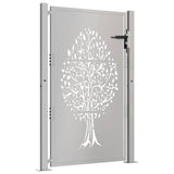 Vidaxl poort 105x155 cm conception d'arbre Cortenstaal