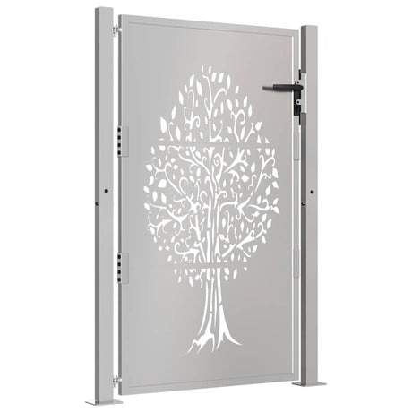 Vidaxxl portail 100x150 cm design arbre acier corten