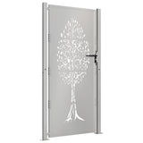 Vidaxl poort 105x180 cm conception d'arbre Cortenstaal