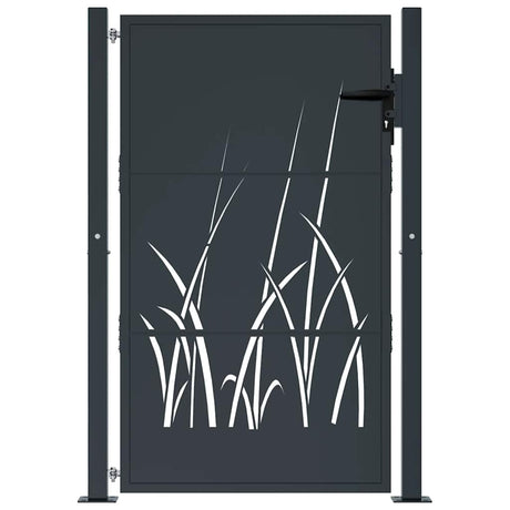 Port vidaxl 105x155 cm avec anthracite en acier de conception d'herbe - Colorant