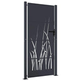 Port vidaxl 105x180 cm avec anthracite en acier de conception d'herbe -colore