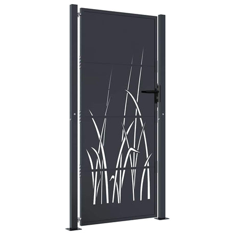 Port vidaxl 105x180 cm avec anthracite en acier de conception d'herbe -colore