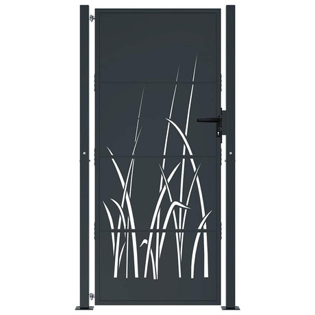 Port vidaxl 105x180 cm avec anthracite en acier de conception d'herbe -colore