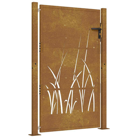 Vidaxxl portail gazon design 100x150 cm acier corten