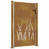 Vidaxxl portail gazon design 100x150 cm acier corten