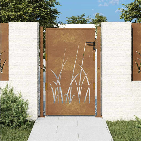 Vidaxxl portail gazon design 100x150 cm acier corten
