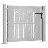 Port vidaxl avec conception de bambou 105x80 cm en acier