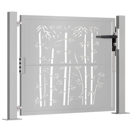 Port vidaxl avec conception de bambou 105x80 cm en acier