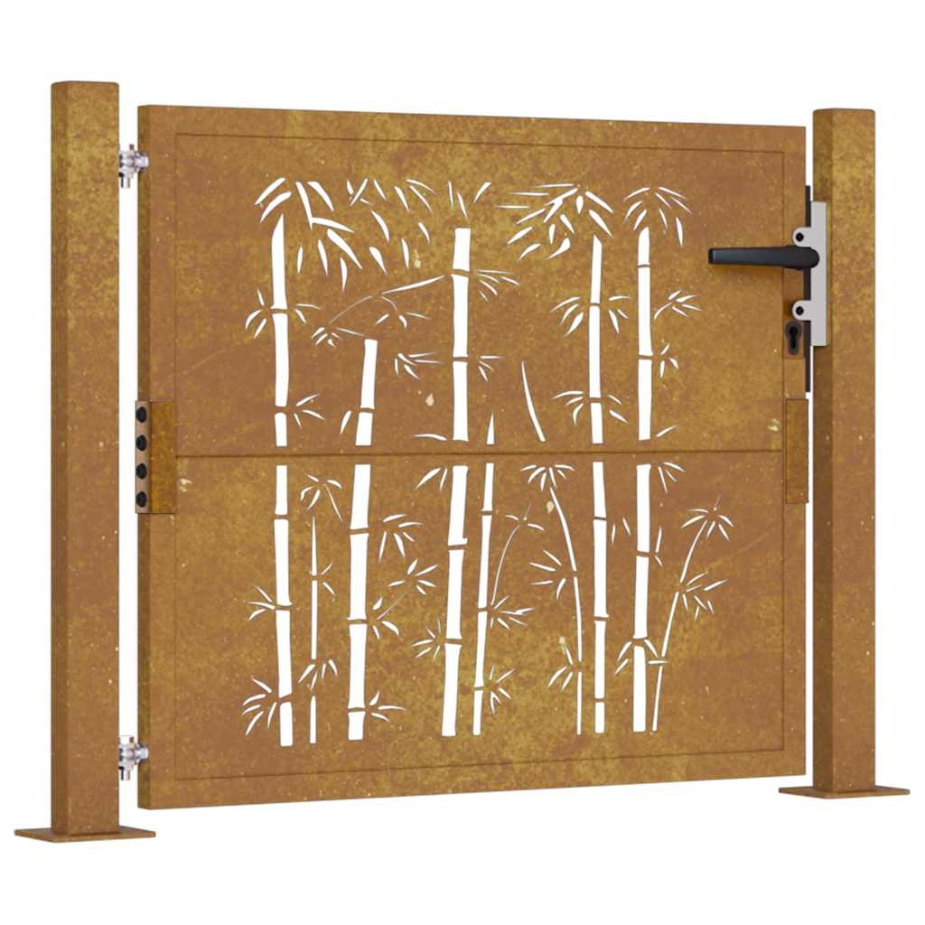 Port vidaxl avec conception de bambou 105x105 cm en acier