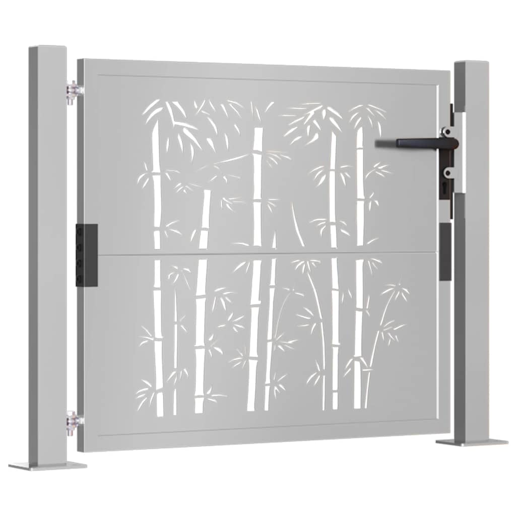 Port vidaxl avec conception de bambou 105x105 cm en acier