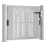 Port vidaxl avec conception de bambou 105x105 cm en acier