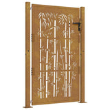 Portail Vidaxxl design bambou 100x150 cm acier corten
