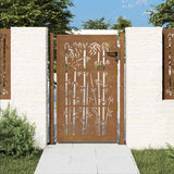 Portail Vidaxxl design bambou 100x150 cm acier corten