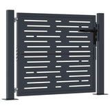 Port vidaxl 105x80 cm avec anthracite en acier de conception carrée -colore