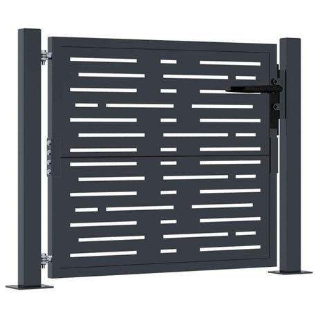 Port vidaxl 105x80 cm avec anthracite en acier de conception carrée -colore