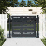 Port vidaxl 105x80 cm avec anthracite en acier de conception carrée -colore
