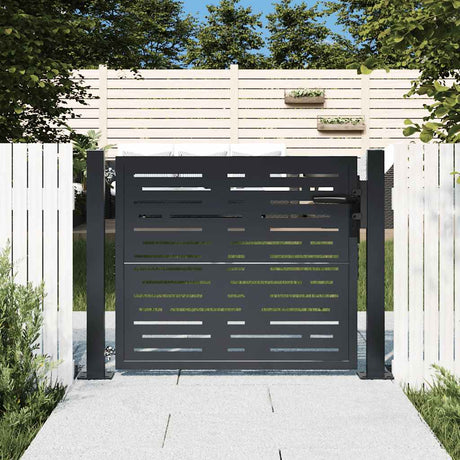 Port vidaxl 105x80 cm avec anthracite en acier de conception carrée -colore