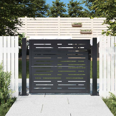 Portail Vidaxx 100x100 cm avec carré en acier anthracite