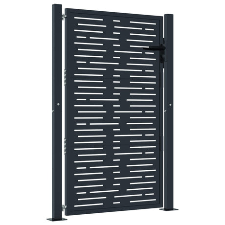 Port vidaxl 105x130 cm avec anthracite en acier carré -colore