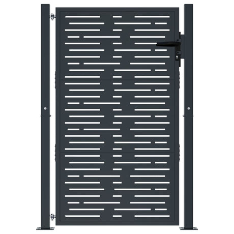 Port vidaxl 105x130 cm avec anthracite en acier carré -colore