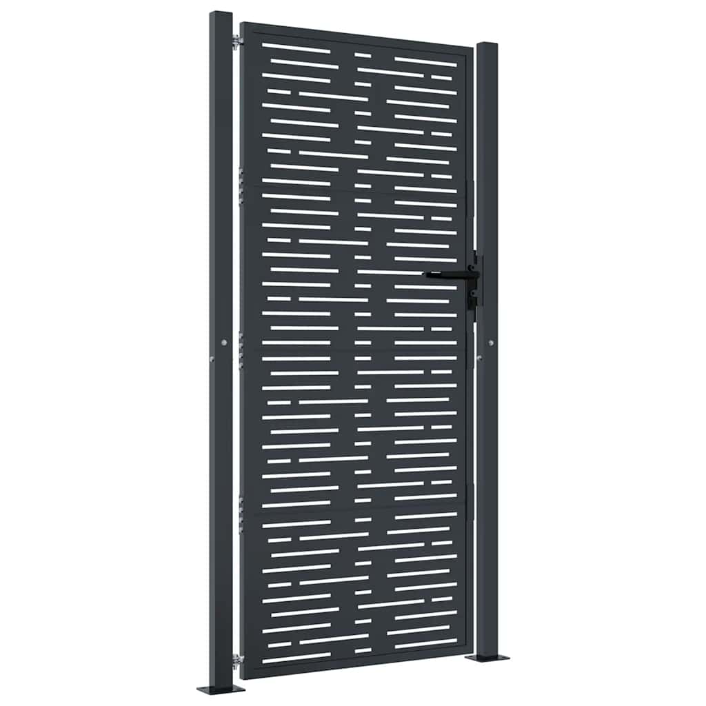 Port vidaxl 105x205 cm avec anthracite en acier carré -colore