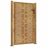 Vidaxxl portail carré 105x130 cm acier corten