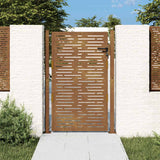 Vidaxxl portail carré 105x130 cm acier corten