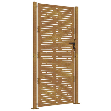 Portail Vidaxxl 100x200 cm carré acier corten