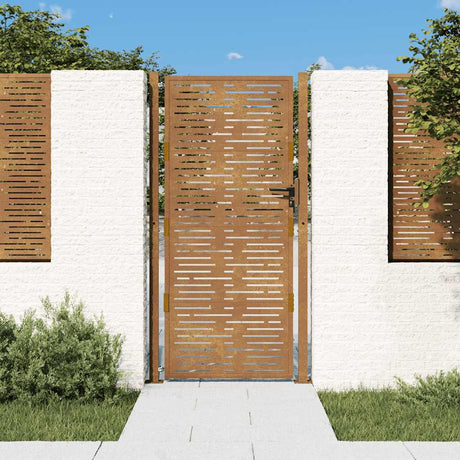 Portail Vidaxxl 100x200 cm carré acier corten