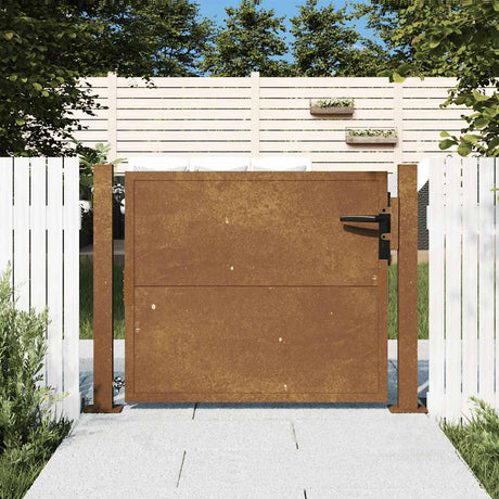 Portail Vidaxxl 105x80 cm acier corten
