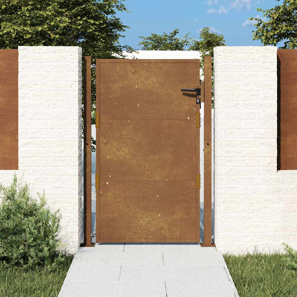 Portail Vidaxxl 100x150 cm acier corten