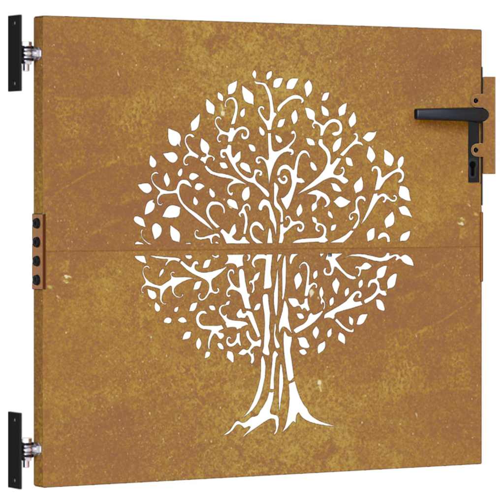 Vidaxl poort 85x75 cm conception d'arbre Cortenstaal