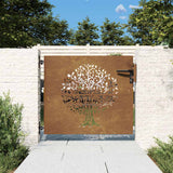 Vidaxl poort 85x75 cm conception d'arbre Cortenstaal