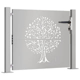Vidaxxl portail 105x105 cm design arbre acier corten