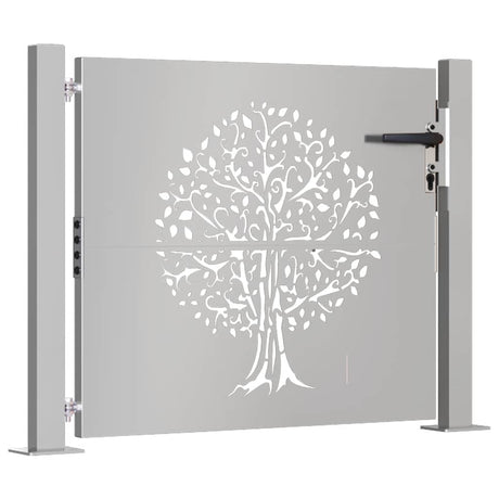 Vidaxxl portail 105x105 cm design arbre acier corten
