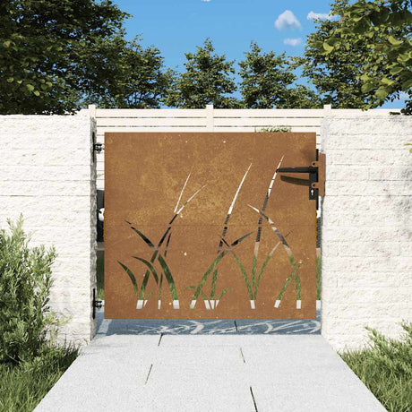Vidaxl Port 85x75 cm Design d'herbe Cortenstaal