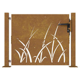Port vidaxl 105x80 cm conception de l'herbe Cortenstaal
