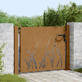 VidaXL portail 100x100 cm design herbe acier corten