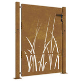 Vidaxl poort 105x130 cm conception d'herbe Cortenstaal