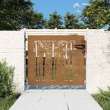 Vidaxl Poort 85x100 cm Design Bamboo Cortenstaal
