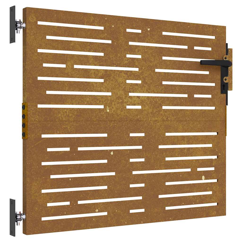 Portail Vidaxxl 85x75 cm carré en acier corten