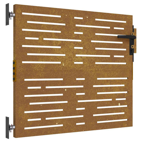 Portail Vidaxxl 85x75 cm carré en acier corten