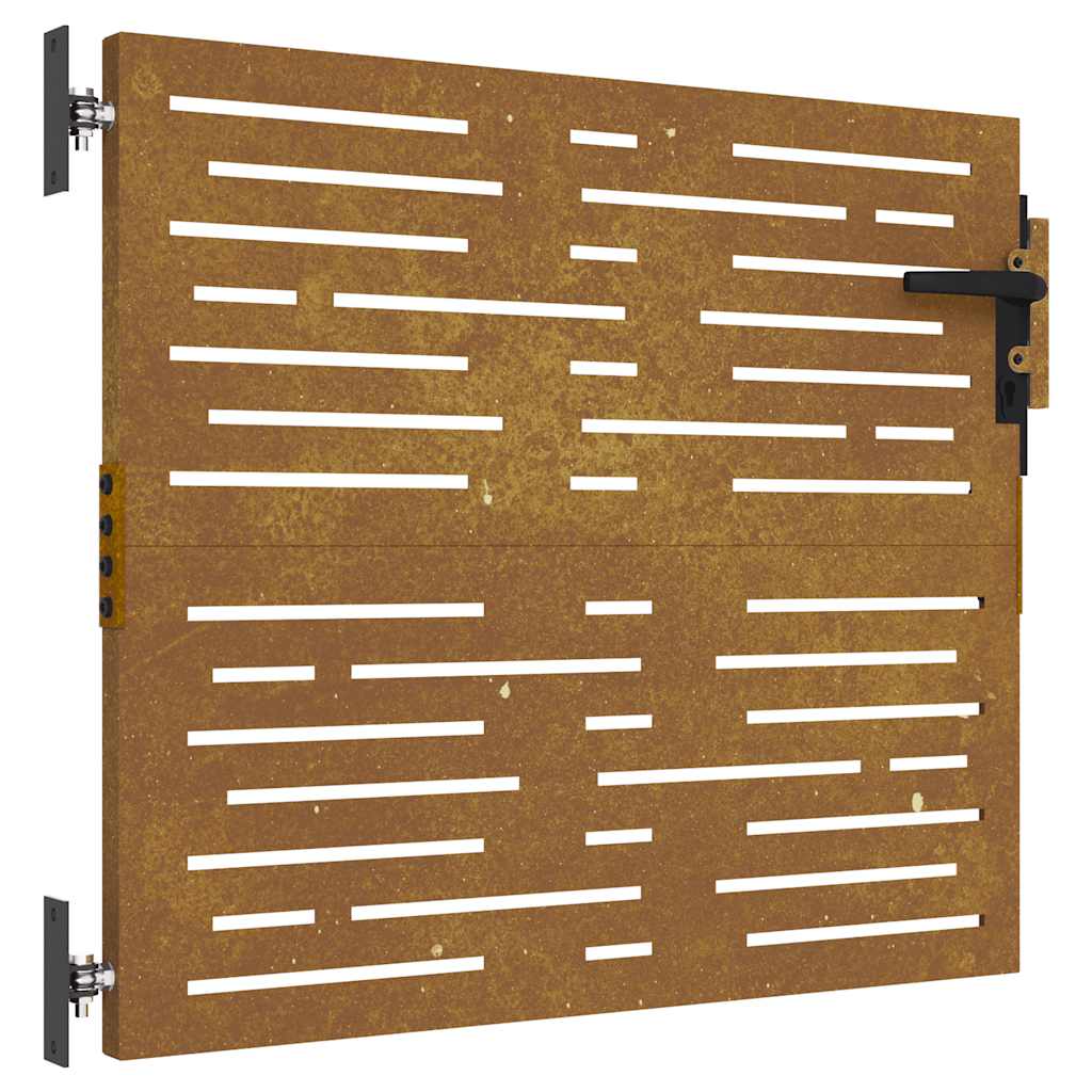Portail Vidaxxl 85x100 cm carré en acier corten